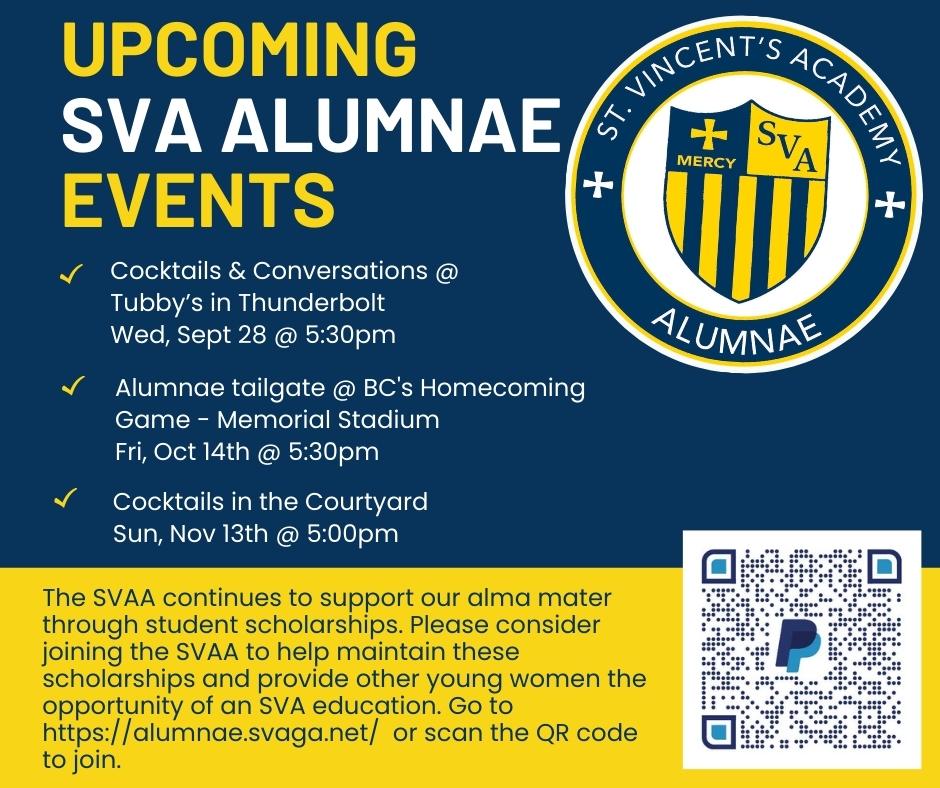 Alumnae Association Upcoming Events